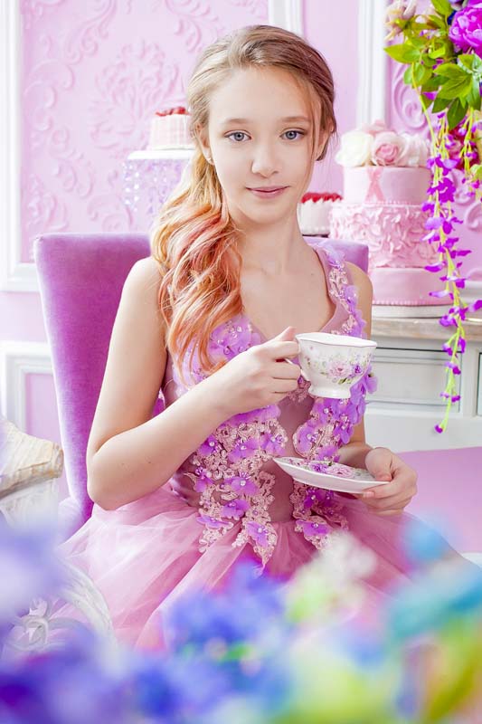 светлая фотосессия в студии